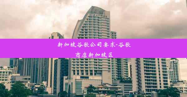 新加坡谷歌公司要求-谷歌商店新加坡区