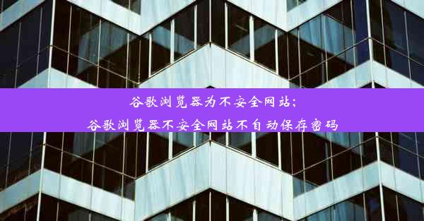 谷歌浏览器为不安全网站;谷歌浏览器不安全网站不自动保存密码