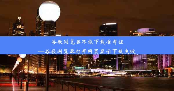 谷歌浏览器不能下载准考证—谷歌浏览器打开网页显示下载失败