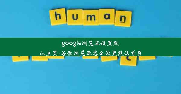 google浏览器设置默认主页-谷歌浏览器怎么设置默认首页