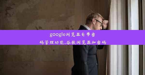 google浏览器自带密码管理功能,谷歌浏览器加密码