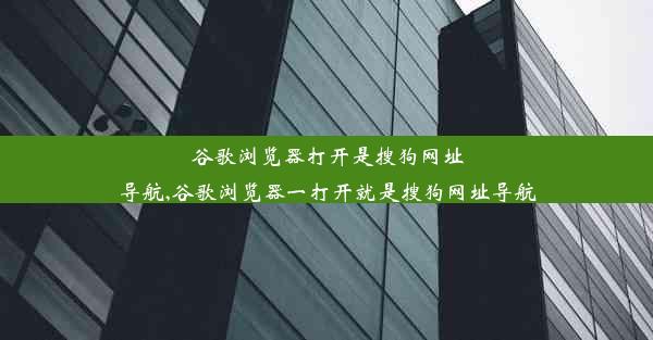 谷歌浏览器打开是搜狗网址导航,谷歌浏览器一打开就是搜狗网址导航