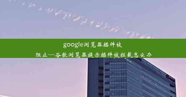 google浏览器插件被阻止—谷歌浏览器提示插件被拦截怎么办