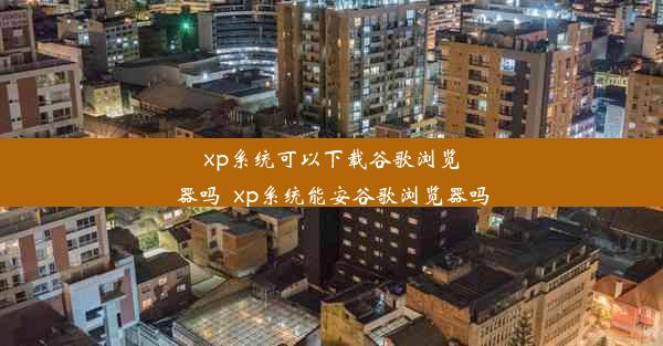 xp系统可以下载谷歌浏览器吗_xp系统能安谷歌浏览器吗