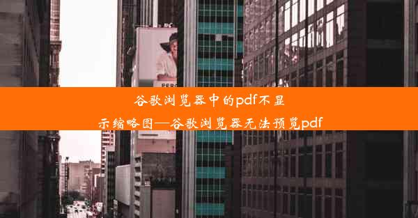 谷歌浏览器中的pdf不显示缩略图—谷歌浏览器无法预览pdf