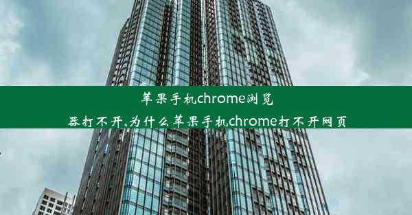 苹果手机chrome浏览器打不开,为什么苹果手机chrome打不开网页