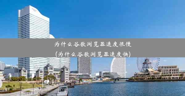 为什么谷歌浏览器速度很慢(为什么谷歌浏览器速度快)