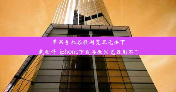 苹果手机谷歌浏览器无法下载软件_iphone下载谷歌浏览器用不了