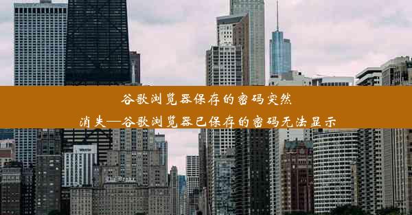 谷歌浏览器保存的密码突然消失—谷歌浏览器已保存的密码无法显示