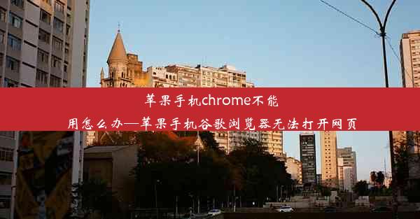 苹果手机chrome不能用怎么办—苹果手机谷歌浏览器无法打开网页