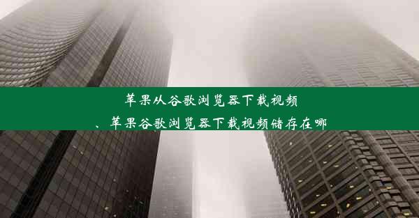 苹果从谷歌浏览器下载视频、苹果谷歌浏览器下载视频储存在哪