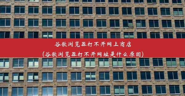 谷歌浏览器打不开网上商店(谷歌浏览器打不开网址是什么原因)