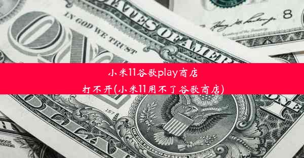 小米11谷歌play商店打不开(小米11用不了谷歌商店)