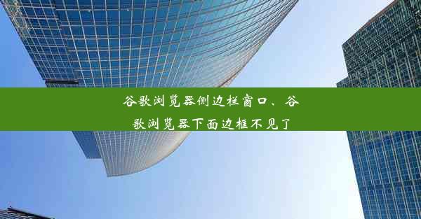 谷歌浏览器侧边栏窗口、谷歌浏览器下面边框不见了