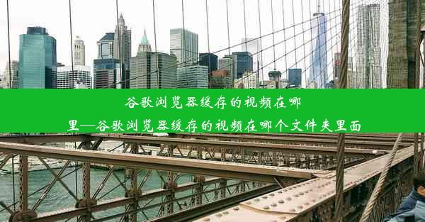 谷歌浏览器缓存的视频在哪里—谷歌浏览器缓存的视频在哪个文件夹里面