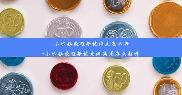 小米谷歌框架被停止怎么办-小米谷歌框架被系统禁用怎么打开