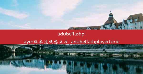 adobeflashplayer版本过低怎么办_adobeflashplayerforie